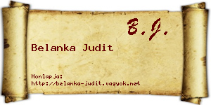 Belanka Judit névjegykártya